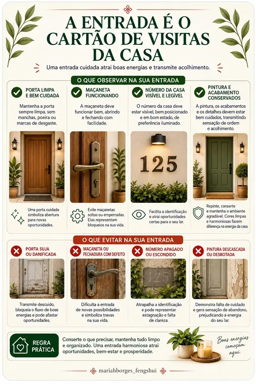 A entrada é o cartão de visitas da casa